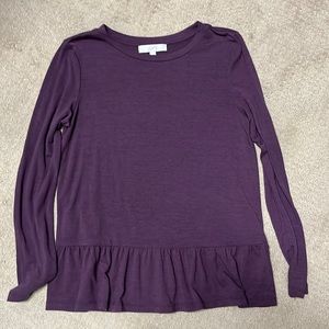 Purple long sleeve shirt